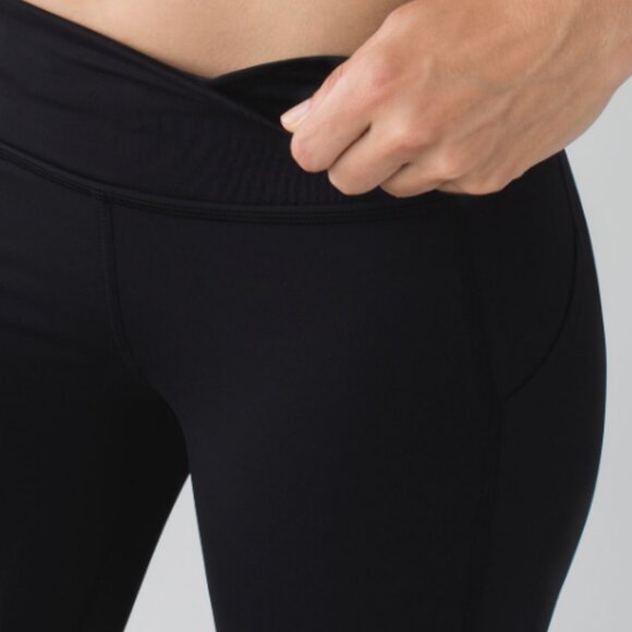 Lululemon Pace Rival Luxtreme Crop Leggings Size 6 Small Pants Black Skinny - Picture 7 of 16